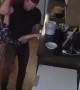 Dad Strength and Reflexes Save Daughter Falling From Countertop