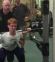 Dude nearly passes out while trying to max out squat