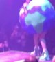 Eco-Rapper Slips From Aerial Move Falling off Stage