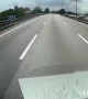 Car Hood Flies Up on Highway