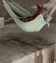 Dog Hangs Out in Hammock