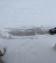 RC Car Plows Snow in the Driveway