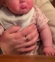 Adorable baby cries and laughs at the same time