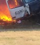 Amazon Prime Semi-Truck Burning on Interstate