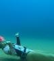 Girl Does a Bubble Ring From 10 Meters Down in the Sea