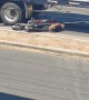 Motorcyclist Meets the Median after Semi-Truck Accident