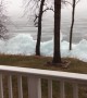 Strong Winds Pushing Ice off Mille Lacs Lake onto West Shore