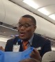 Jetblue Flight Attendant Singing "Throw Away Your Masks"