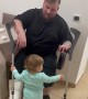 Toddler Helps Injured Dad to Sit Down