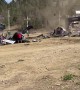 Dust Devil Rips Through Finish Line of Race