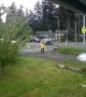 Pedestrian Narrowly Avoids Crash at Portland Intersection