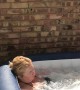 Pranking Mom While She Relaxes in Hot Tub