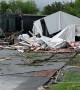 Aftermath of Damaged Neighborhood After Tornado in Uxbridge
