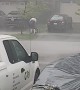 Determined Dude Cuts Grass During Derecho Storm