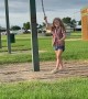 Kiddo Turns Patience Pole for Horses Into Playground