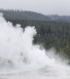 Old Faithful Erupting Multiple Times