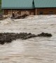 Rock Creek River Flood in Red Lodge, Montana