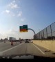 Car Barely Makes Their Exit
