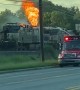Train Engine Catches Fire