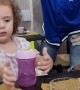 Little Girl Has a Cute Reaction to Water Prank
