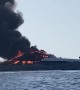 Yacht Burning in Formentera