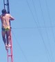 High Diving Performer Executes Jump Perfectly
