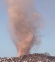 Dust Tornado Twists by a Quarry