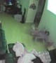 Woman Loses Balance Trying to Catch Baby and Falls onto Table