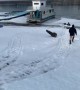 Snowy Boat Launch Fail
