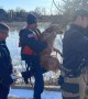 Oklahoma City firefighters help rescue dog from frozen pond