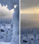Mesmerizing light pillar illuminates cold skies of Finland