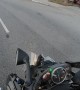 Motorcycle Accident on Busy Road