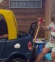 Kid Preps To Repair His Toy Car