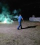 Guy Takes Roman Candle Firework to the Face
