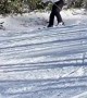 Skier Loses Control and Collides With Someone Else