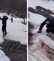 Epic Ski Fail: Guy falls face first into mud puddle