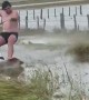Wakeboarding in Floodwater