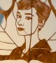 Incredible Audrey Hepburn Leaf Art