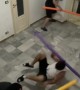 Friends Hit Each Other With Pool Noodles While Blindfolded