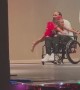 Dad\'s love shines as he dances with his daughter from a wheelchair
