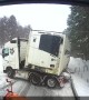 Semi Truck Loses Control On Icy Hill