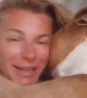 Pup shares warm & fuzzy morning hugs with owner