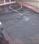 Woman Falls Backwards Into Pool