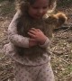 Girl Calms The Chickens