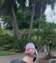 Guy Catches a Plum in His Mouth