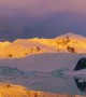  The golden hour paints Antarctica\'s mountains in mesmerizing color 