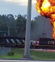 Fireball Engulfs Tanker After Train Collision