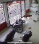 Cat Topples Motorbike Onto Dog
