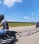 Motorcyclists Share Gummy Worms