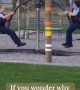 Cops take a break to play on playground